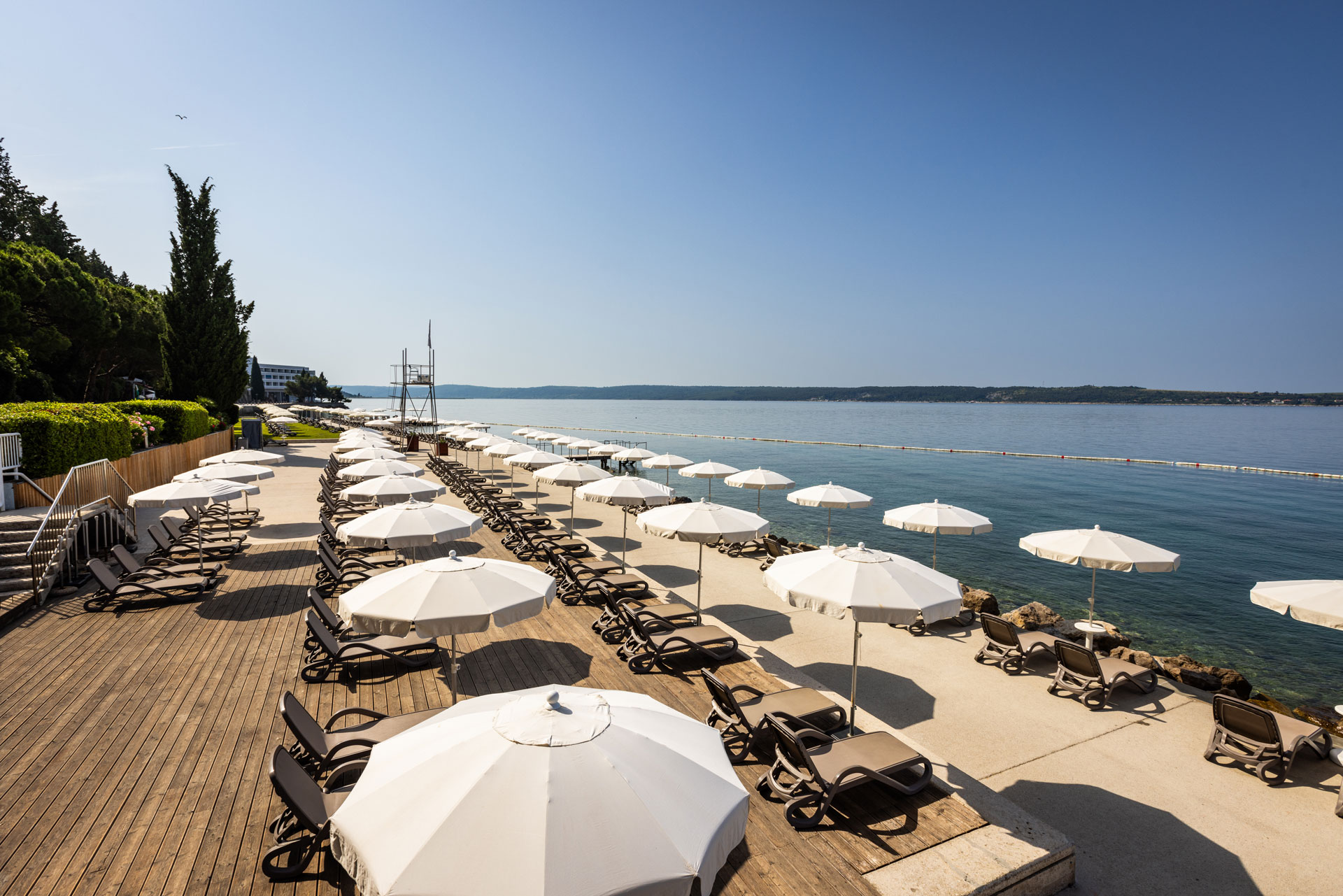 The beach next to Grand Hotel Bernardin